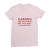 gaming doesn't make me violent Ladies Fitted T-Shirt