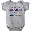 drop everything Baby Bodysuit