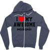 i love my awesome mechanic Zipper Hoodie