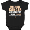 Uterine Cancer Awareness I Wear Peach For Some Special To Me Baby Bodysuit