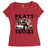 plays with trucks family matching Women's Triblend Scoop T-shirt