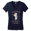 Unicorns are born in June Women's V-Neck T-Shirt