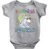 unicorns are born in february cute unicorn Baby Bodysuit