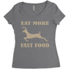 eat more fast food Women's Triblend Scoop T-shirt