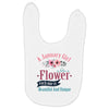 A January Girl Like A Flowers Baby Bibs