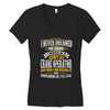 grumpy old crane operator Women's V-Neck T-Shirt