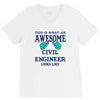 awesome civil engineer looks like V-Neck Tee