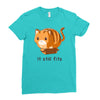 if it fits i sits Ladies Fitted T-Shirt