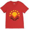 sunset mountain V-Neck Tee
