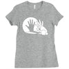 rabbit silhouette Ladies Fitted T-Shirt