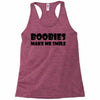 boobies make me smile (2) Racerback Tank