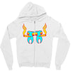 high tooths with joint Zipper Hoodie
