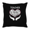 heart of a teacher. if you think my hands are full, you should see my Throw Pillow
