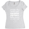 dreaming about pumpkin spice hayrides footbal falling leaves family ti Women's Triblend Scoop T-shirt