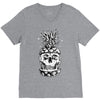 skull pineapple V-Neck Tee