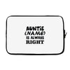 personalised auntie Laptop sleeve
