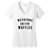 Weekends Are For Waffles Women's V-Neck T-Shirt