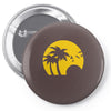 beach silhouette birds sand sunset Pin-back button