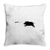 boar hunting Throw Pillow