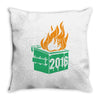 2016 dumpster fire Throw Pillow