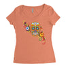 women's sugar skull purple Women's Triblend Scoop T-shirt