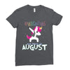 Born Unicorns-Born August Ladies Fitted T-Shirt