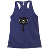 grumpy hipster cat Racerback Tank