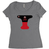 pool black red Women's Triblend Scoop T-shirt