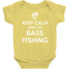 keep calm bass fishing Baby Bodysuit