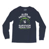 alien abductee survivor tour ufo nerd geek comic funny Long Sleeve Shirts