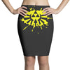 zelda link hylian shield triforce splat Pencil Skirts