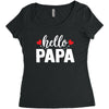 Hello Papa Women's Triblend Scoop T-shirt