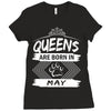 Queens Are Born In May Ladies Fitted T-Shirt