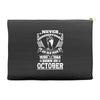 Never Underestimate Old Man Who Was Born October Accessory Pouches