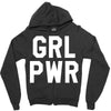 girl power white logo Zipper Hoodie