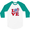 star spangled hammered 3/4 Sleeve Shirt