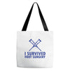 I Survived Foot Surgery Tote Bags