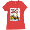 calvin hobbes Ladies Fitted T-Shirt
