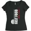 big fan of fast food Women's Triblend Scoop T-shirt