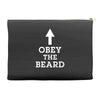 obey the beard funny Accessory Pouches