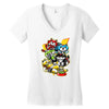 lion collector vectorized Women's V-Neck T-Shirt