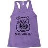 deal with it angry pitbul Racerback Tank