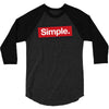 simple red 3/4 Sleeve Shirt