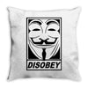 disobey Throw Pillow