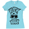 hip hop face Ladies Fitted T-Shirt