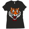 tiger bow tie Ladies Fitted T-Shirt