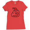 candy cane cat Ladies Fitted T-Shirt