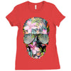 Summer Skull Ladies Fitted T-Shirt