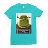 shrek mug shot funny Ladies Fitted T-Shirt
