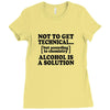 alcohol is a solution t shirt Ladies Fitted T-Shirt